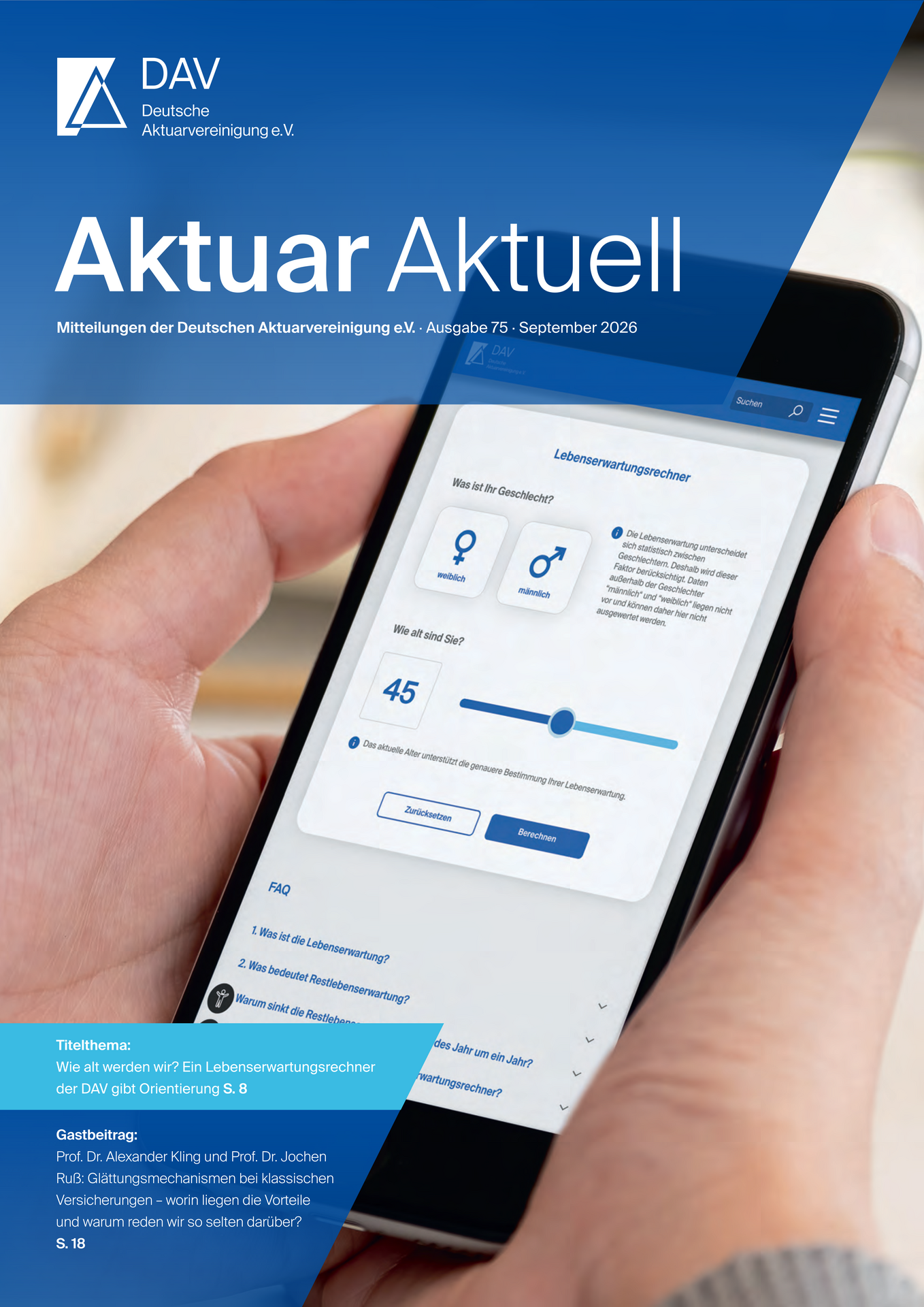 Cover des Aktuar Aktuell Nr. 75