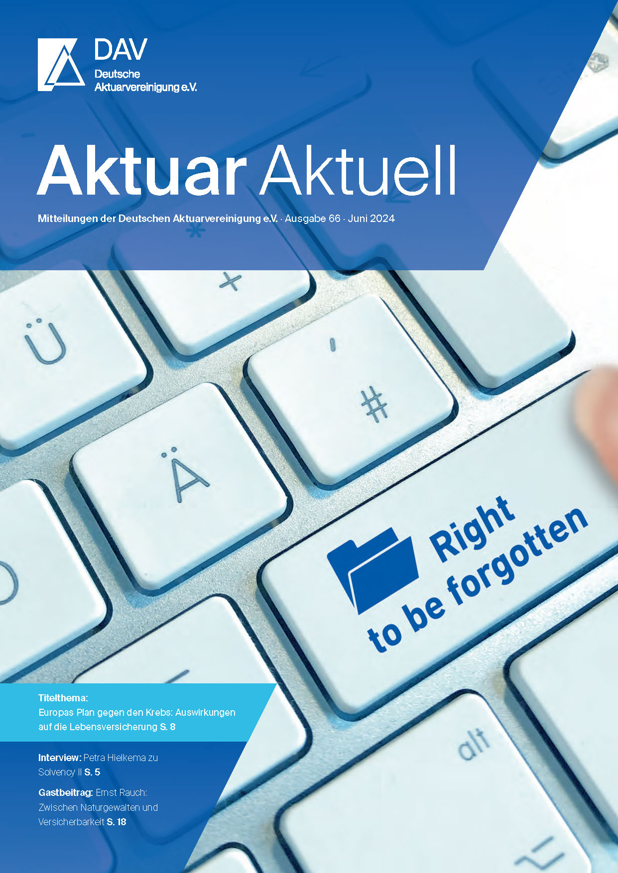 Cover Aktuar Aktuell Nr. 66