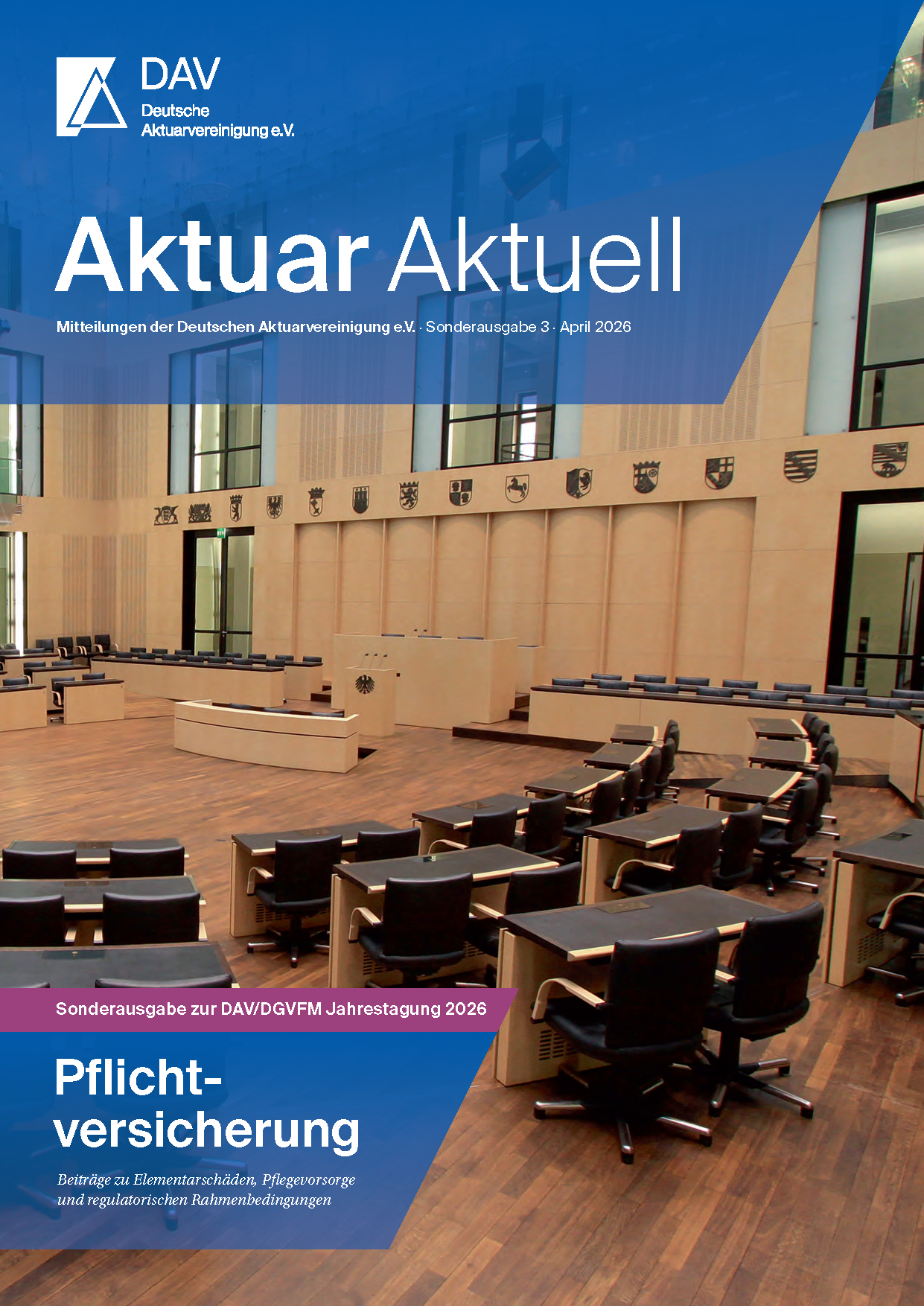 Coverbild Aktuar Aktuell Sonderausgabe 3 zum Thema Pflichtversicherung