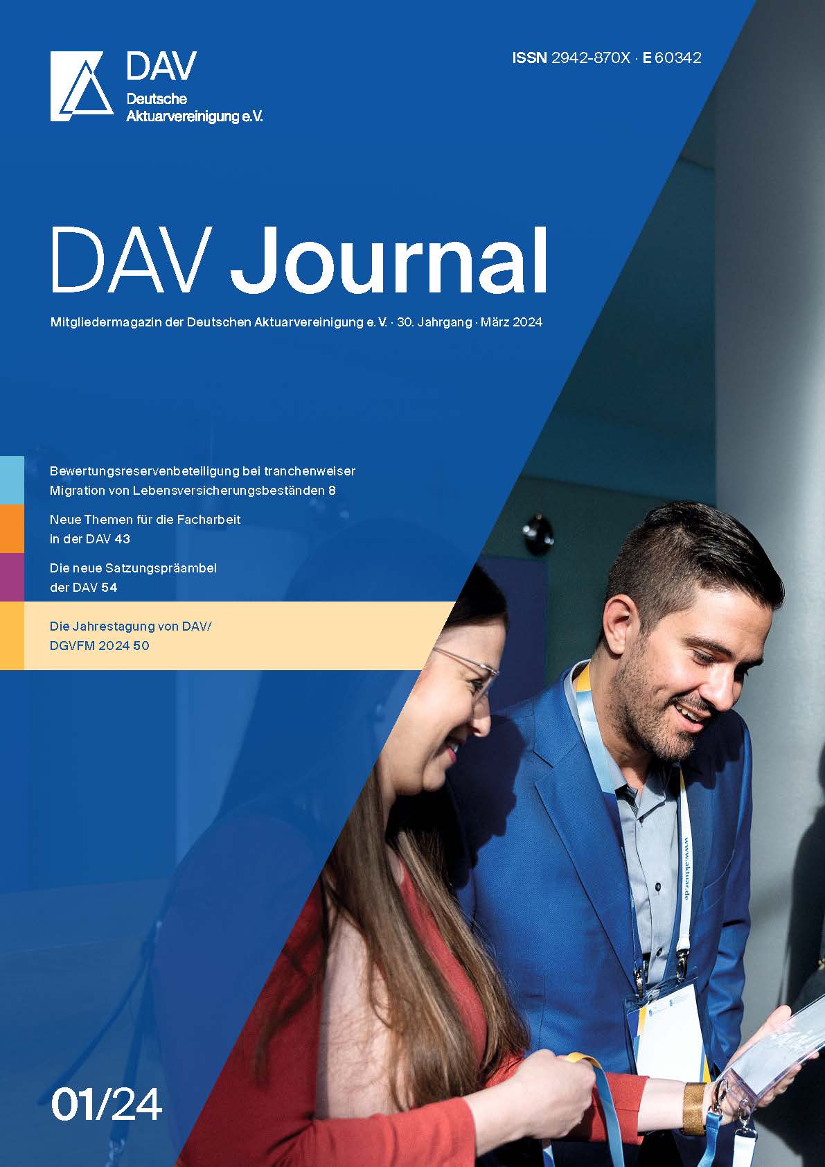 Cover DAV Journal Ausgabe 01/2024 Erstausgabe