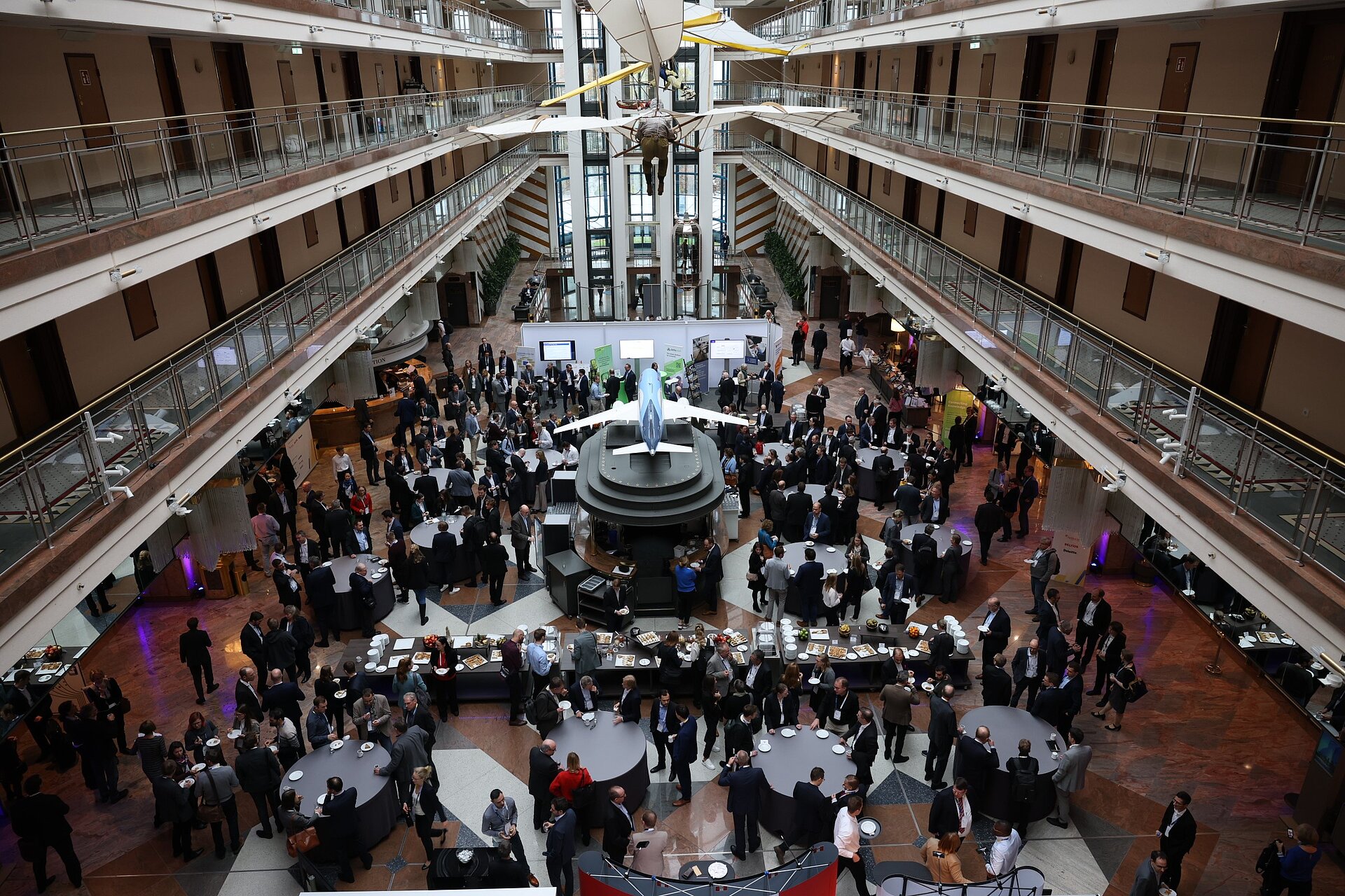 The marketplace of the 2023 autumn meeting viewed from above.
