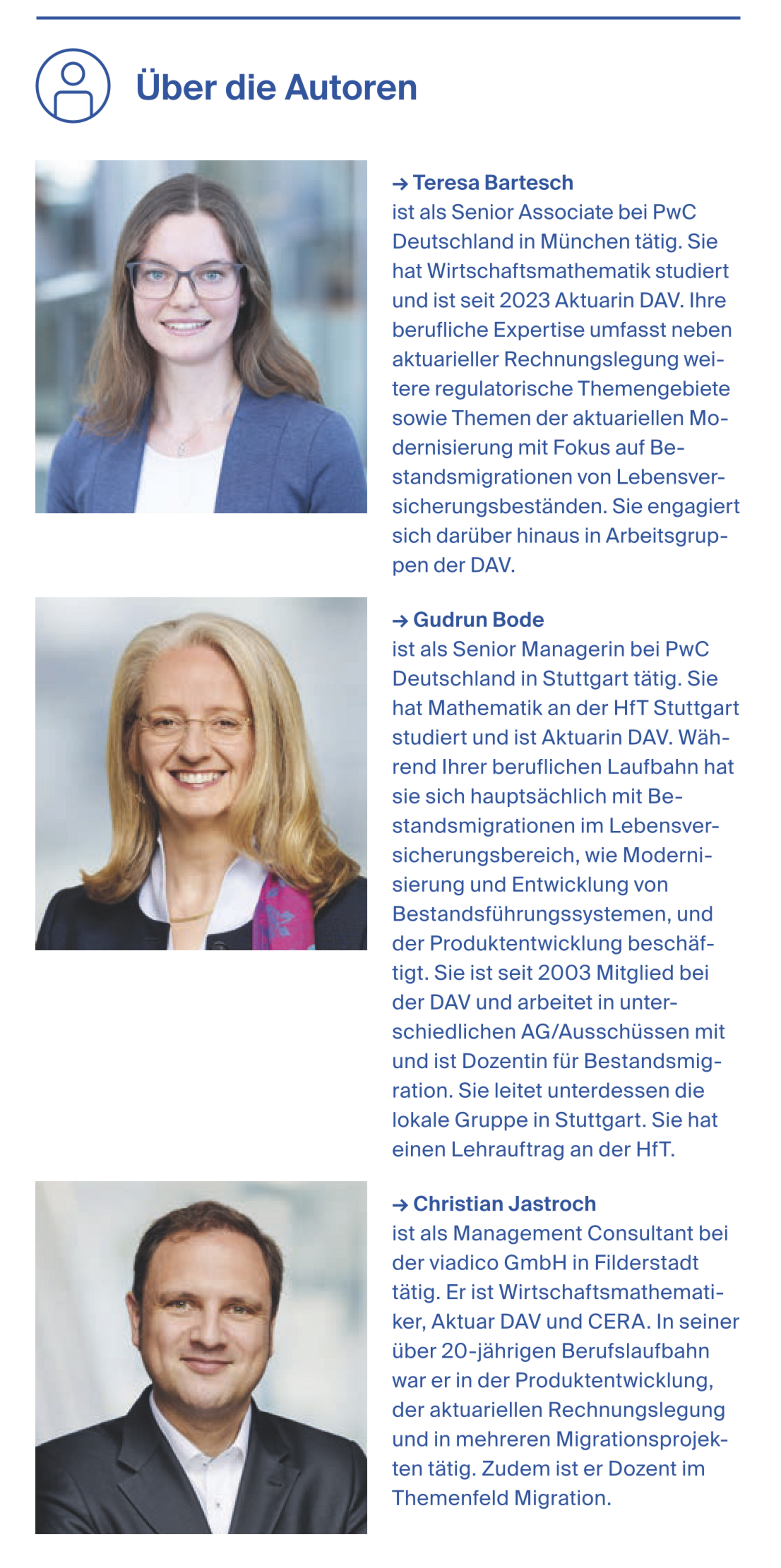 Über die Autoren Teresa Bartesch, Gudrun Bode, Christian Jastroch
