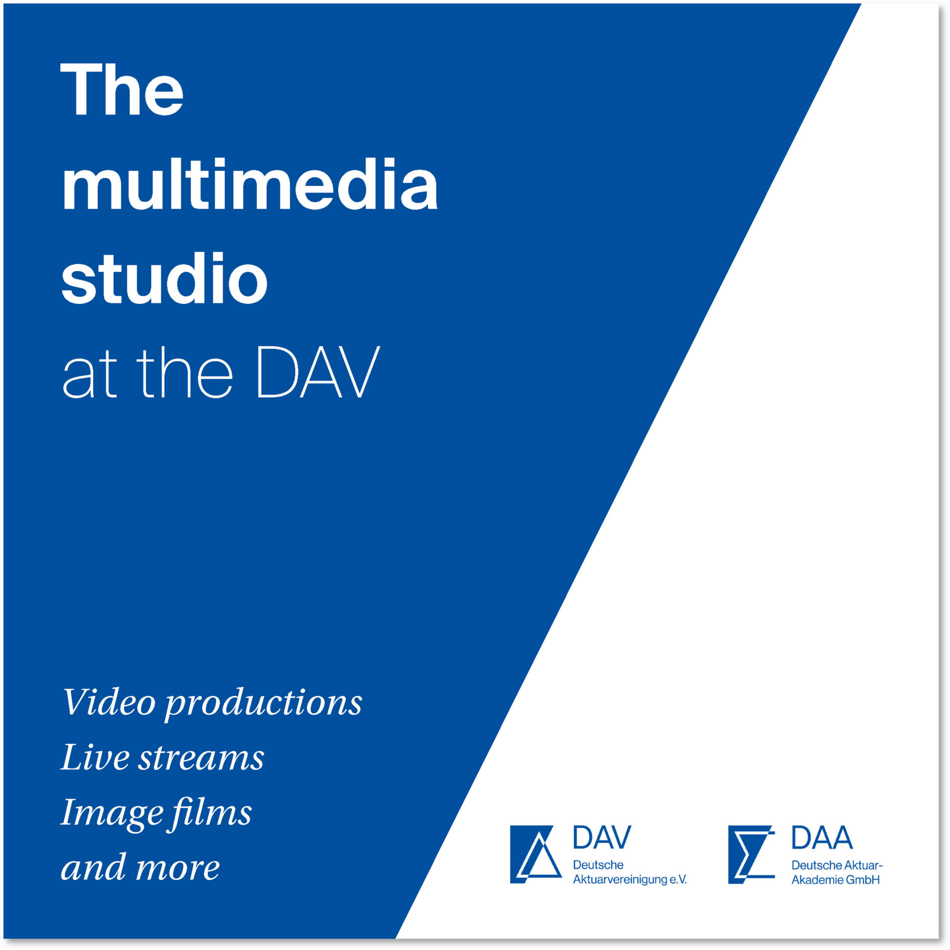 The brochure of the multimedia studio of DAV and DAA